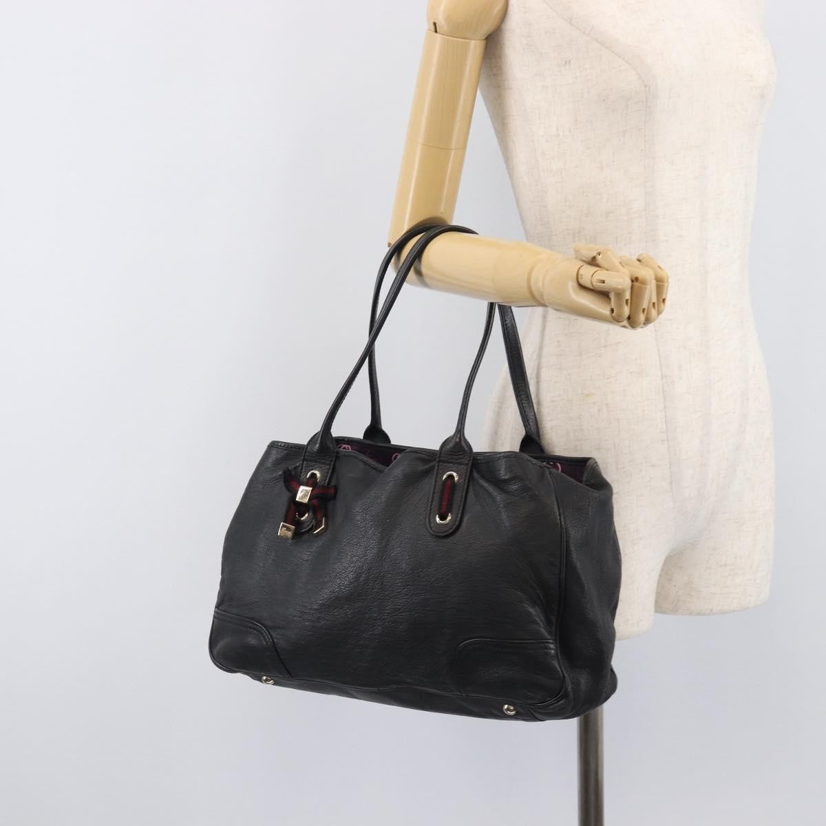 Gucci Princy Leather, Black, Leather, Tote Bag