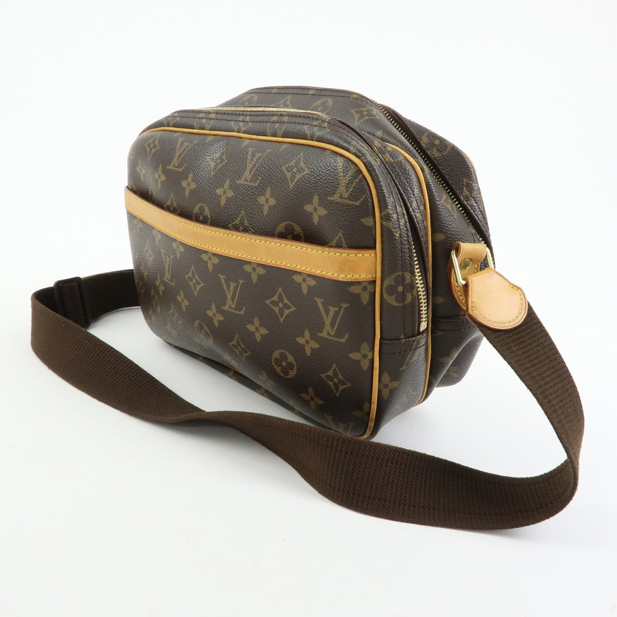 Louis Vuitton Reporter Monogram Canvas, Brown, Canvas, Shoulder Bag