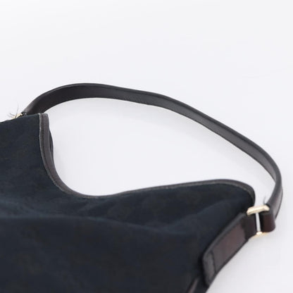 Gucci New Britt Hobo GG Canvas, Black, Canvas, Shoulder Bag