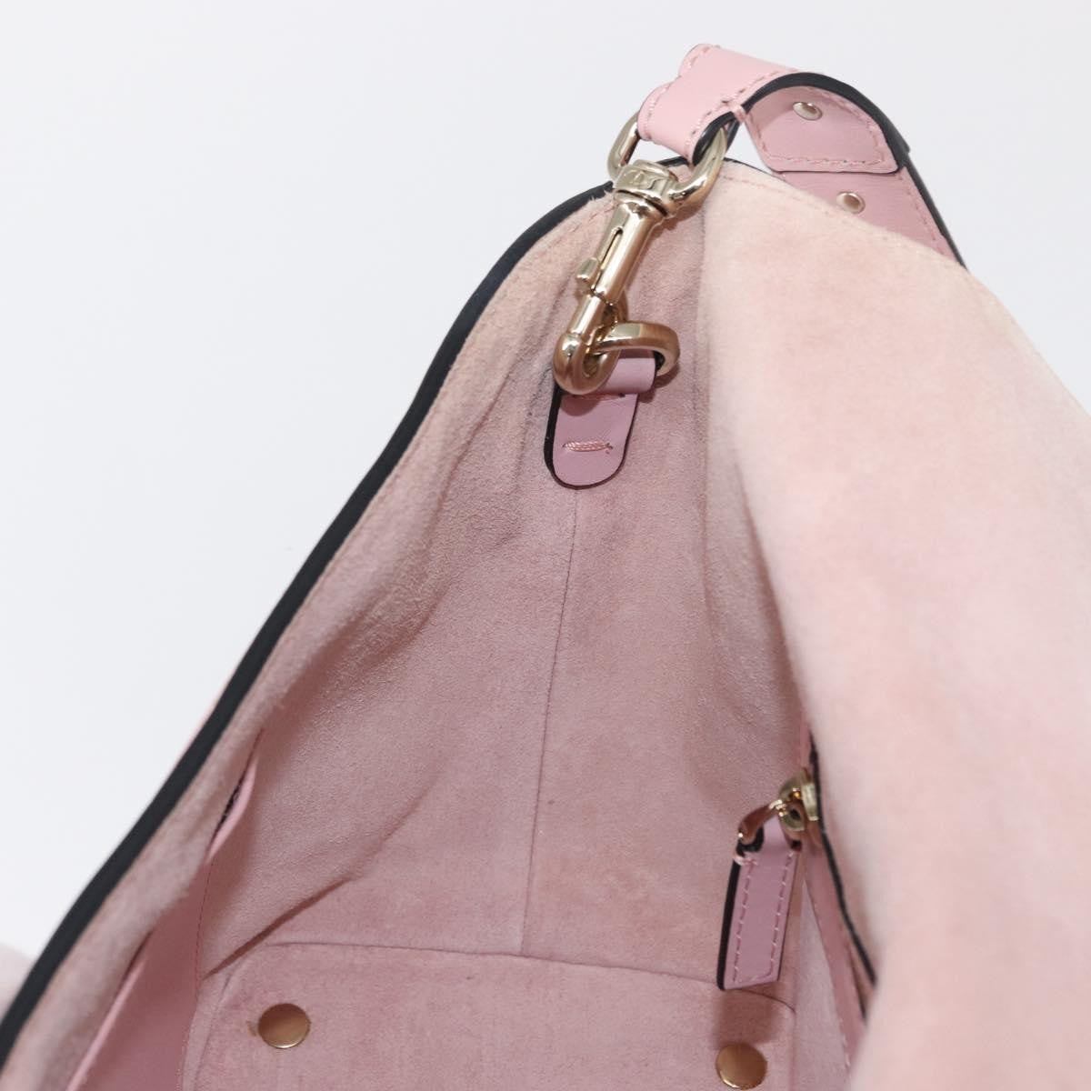 Valentino Garavani Demilune Flap Satchel Leather, Pink, Leather, Handbag