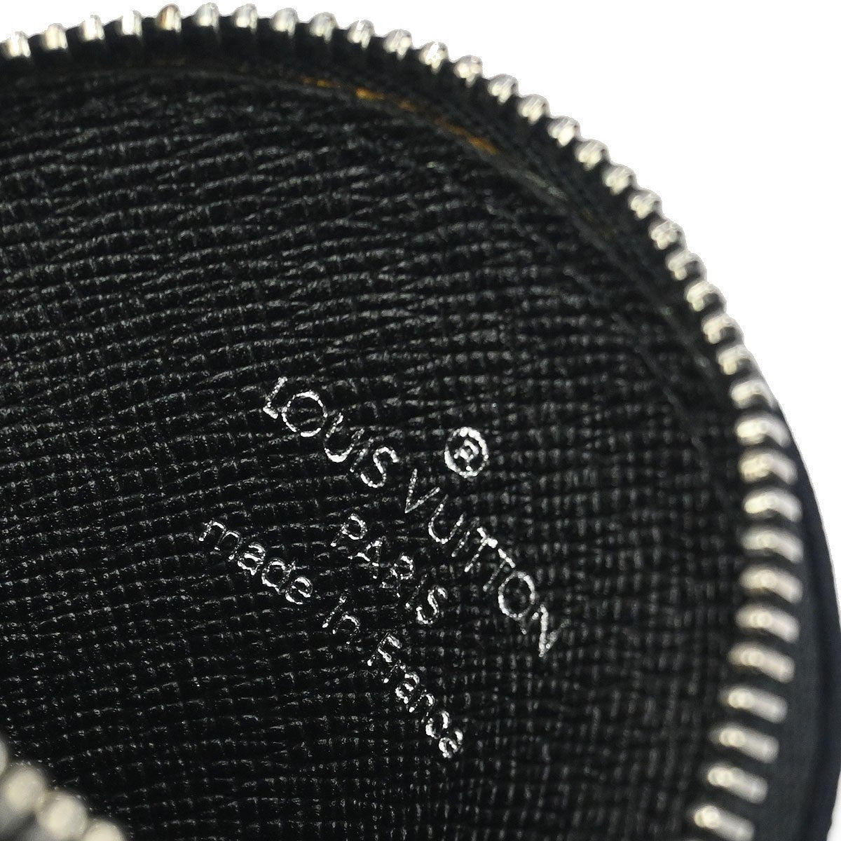 Louis Vuitton Round Coin Purse Limited Edition Monogram Silk, Black, Leather, Wallet