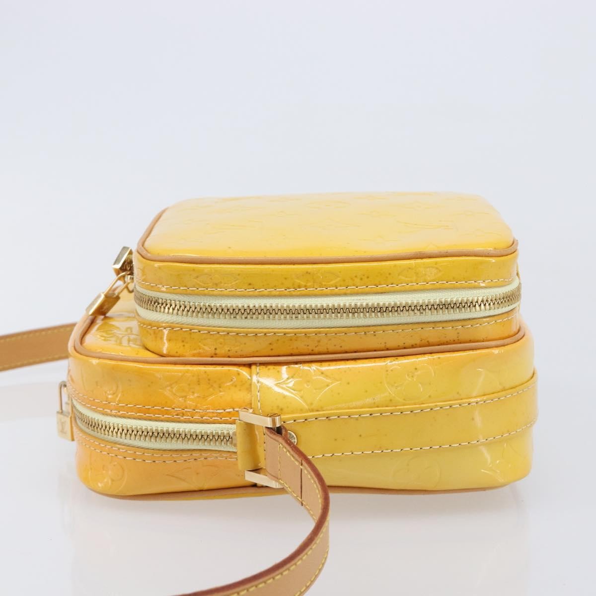 Louis Vuitton Wooster Monogram Vernis, Yellow, Patent Leather, Handbag