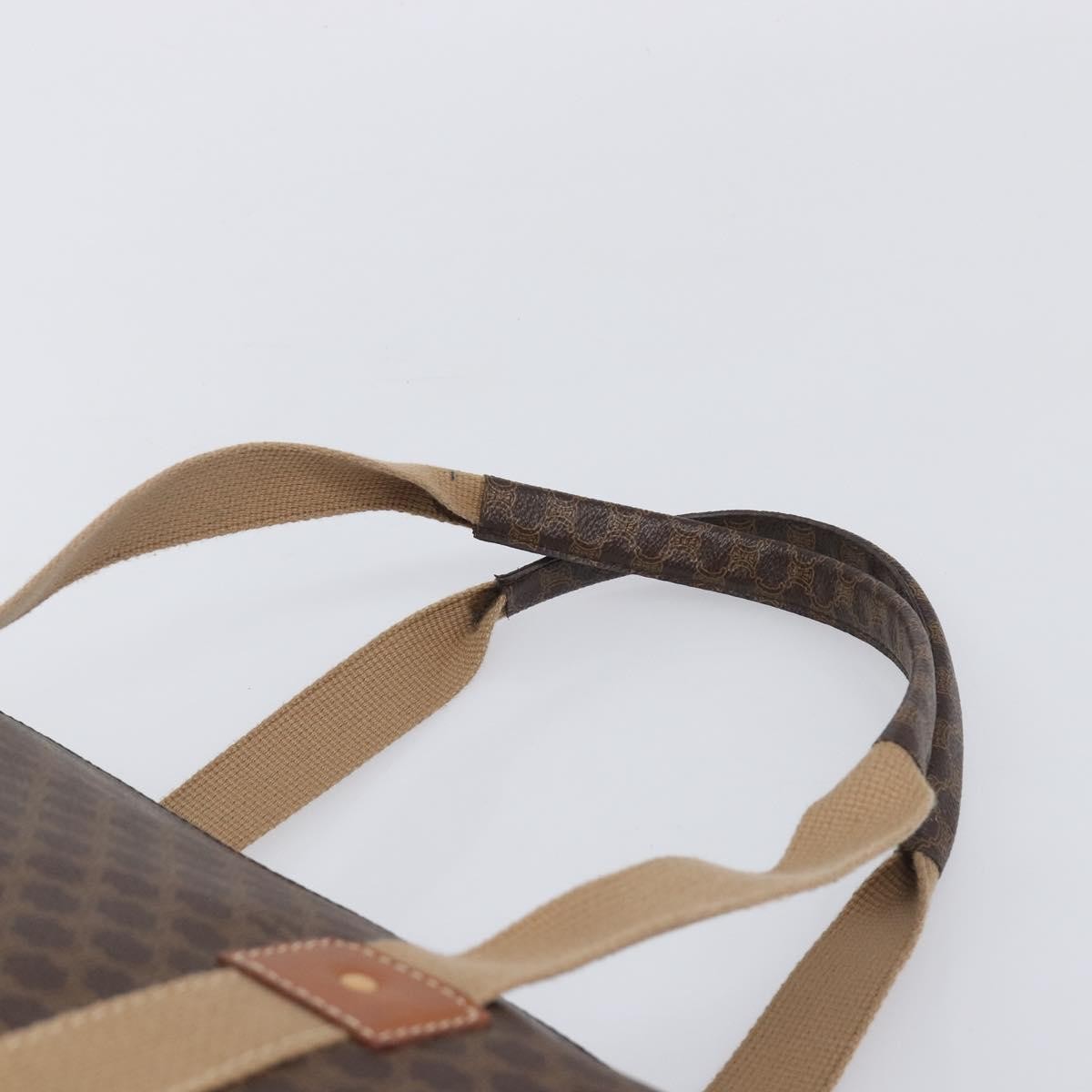 Celine Macadam Canvas and Leather, Brown, Canvas, Tote Bag