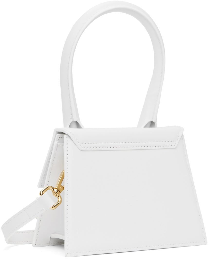 Jacquemus Le Chiquito Moyen Leather, White, Leather, Handbag
