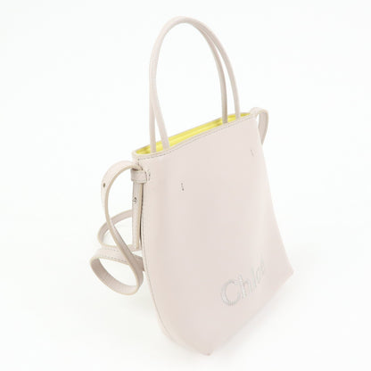 Chloe Sense Leather, Pink, Leather, Tote Bag