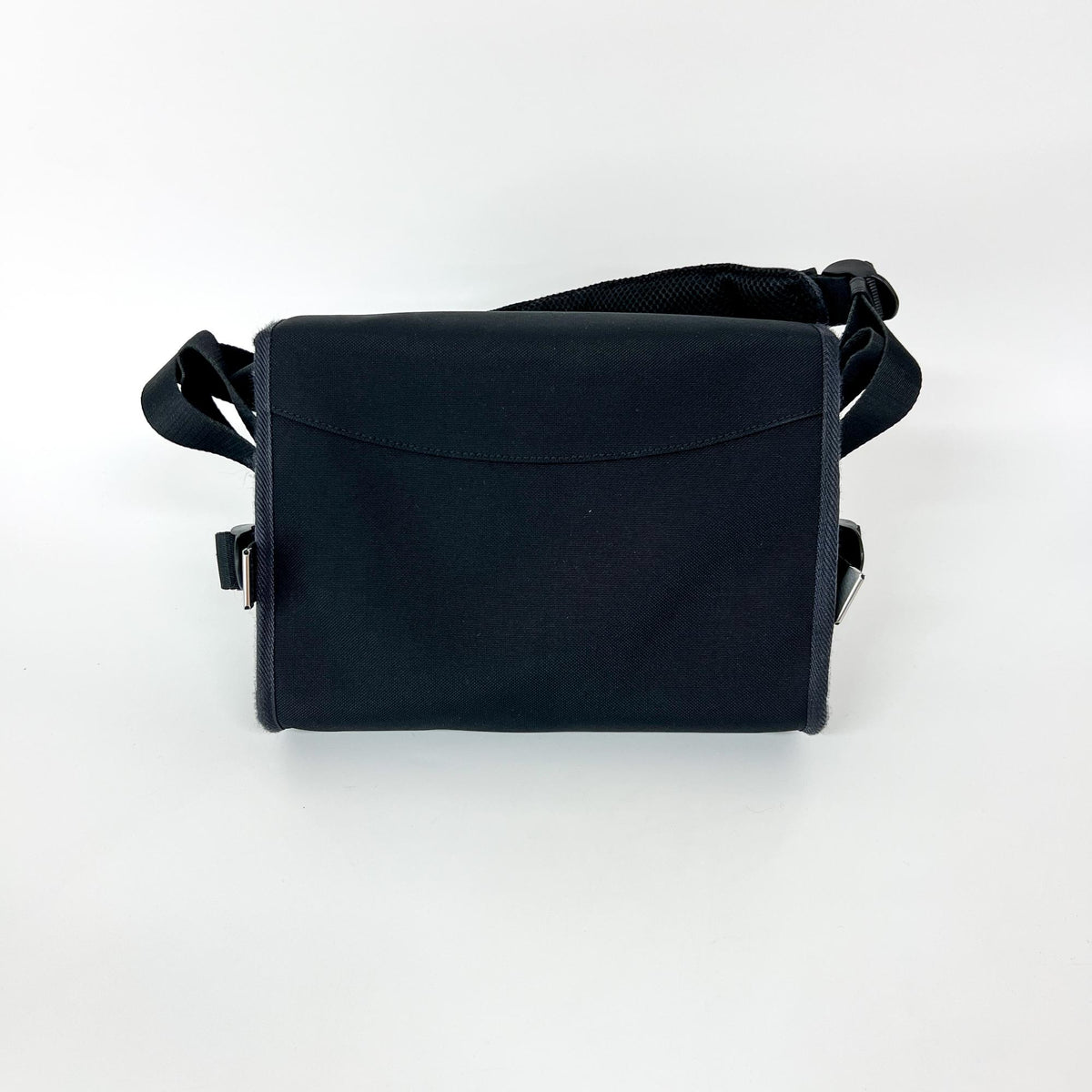 Celine Logo Trekking Messenger Nylon, Black, Nylon, Crossbody Bag