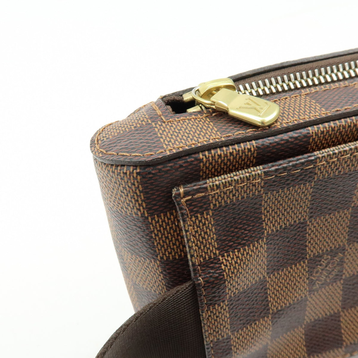 Louis Vuitton Geronimos Waist Damier, Brown, Canvas, Shoulder Bag