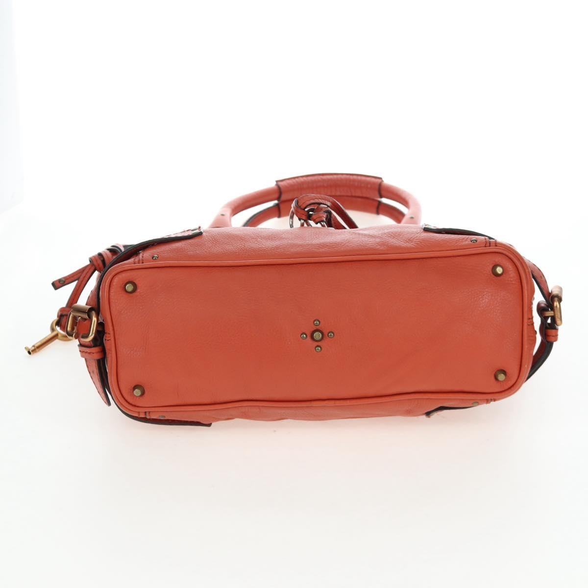 Chloe Paddington Leather, Orange, Leather, Tote Bag