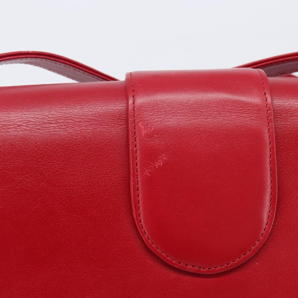 Saint Laurent Vintage Shoulder bag Leather, Red, Leather, Shoulder Bag