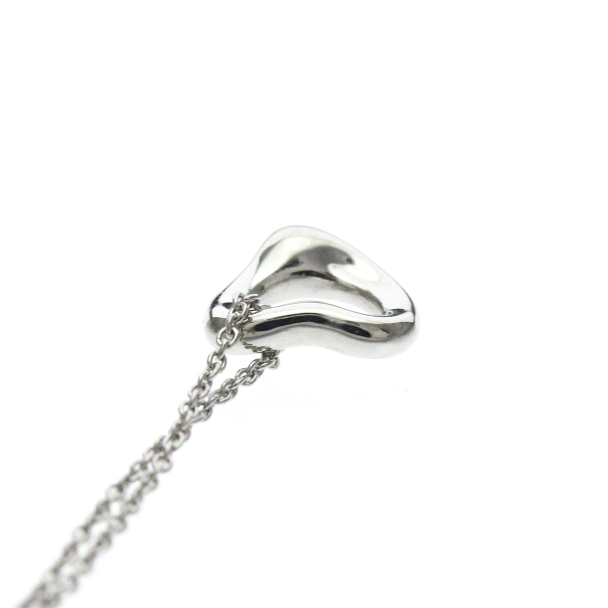 Tiffany & Co. Elsa Peretti Open Heart Pendant Platinum, Silver, Platinum, Necklace