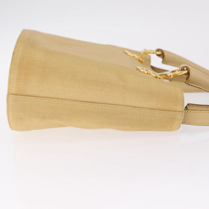 Salvatore Ferragamo Gancini Tote Canvas, Beige, Canvas, Tote Bag