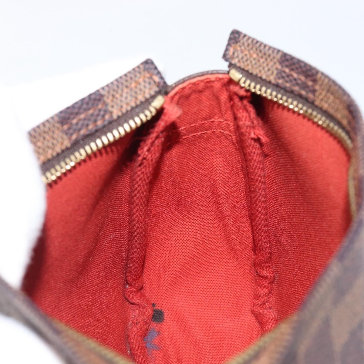 Louis Vuitton Trousse Make Up Damier, Brown, Canvas, Clutch