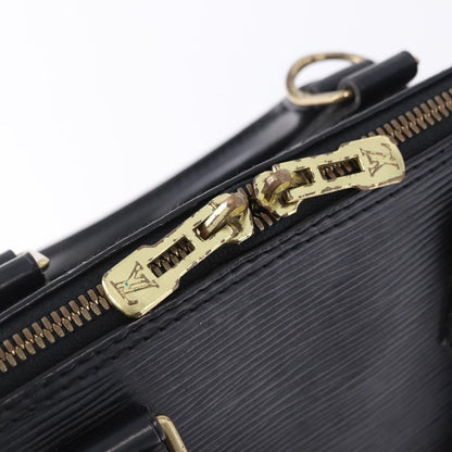 Louis Vuitton Alma Epi, Black, Leather, Handbag