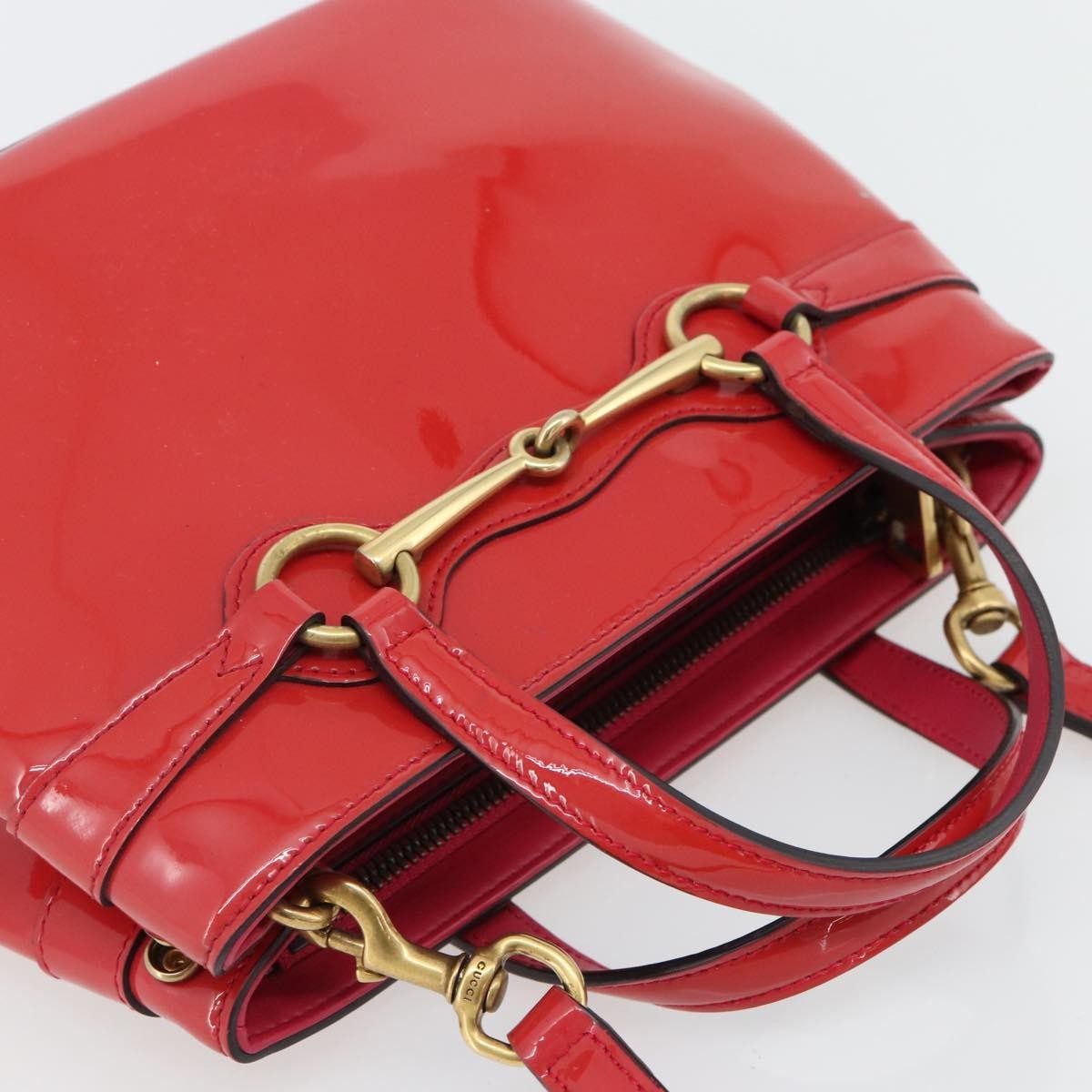 Gucci Bright Bit Convertible Tote Patent, Pink, Patent Leather, Tote Bag