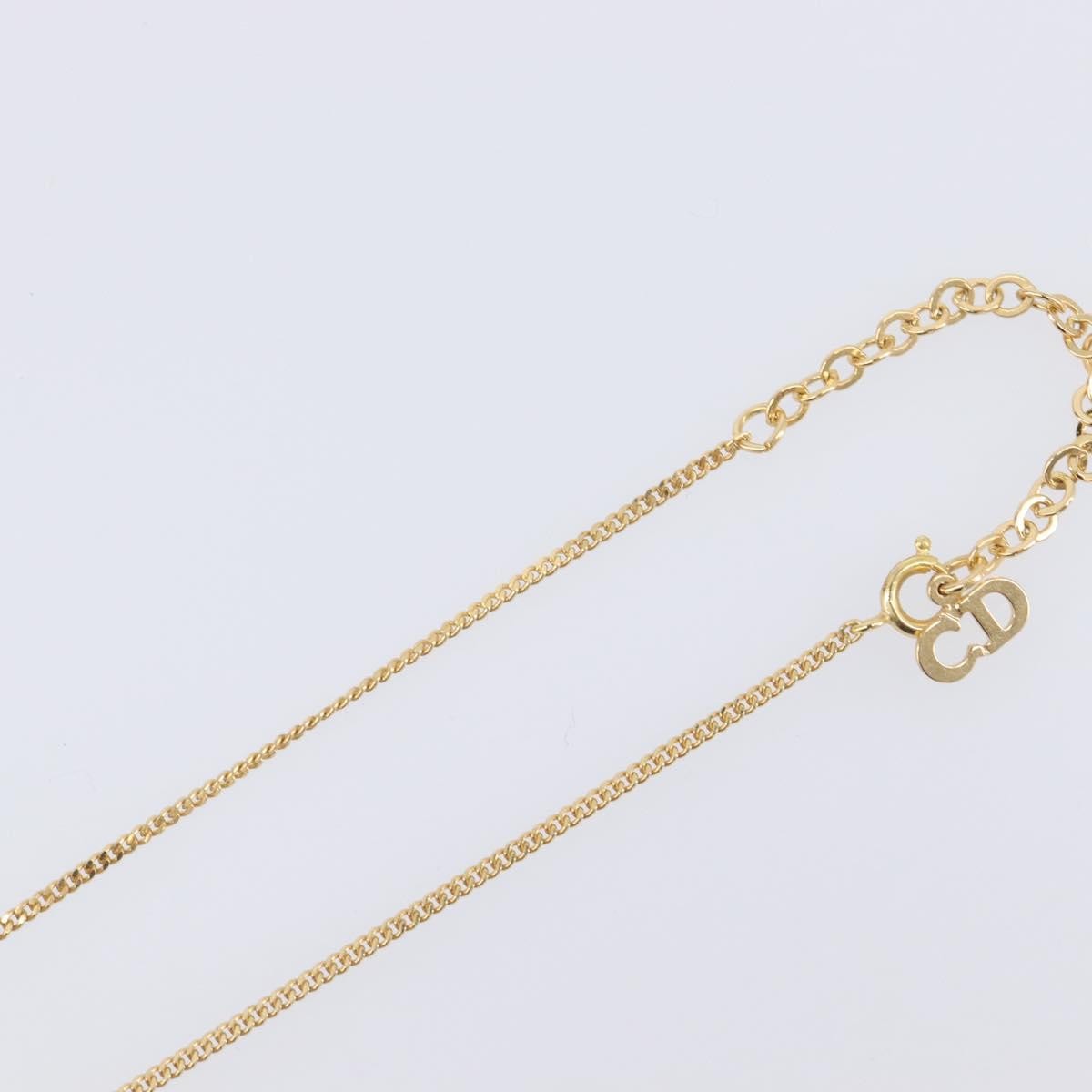 Christian Dior CD Long Metal with Beads, Gold, Metal, Necklace
