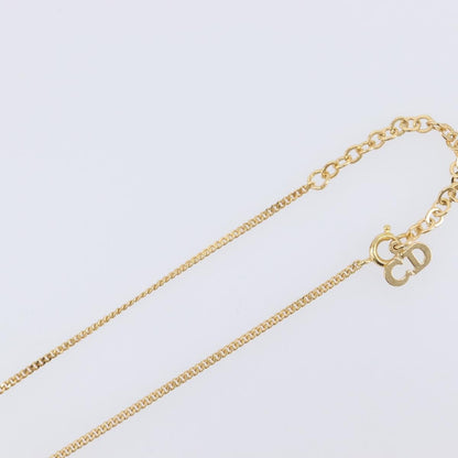 Christian Dior CD Long Metal with Beads, Gold, Metal, Necklace