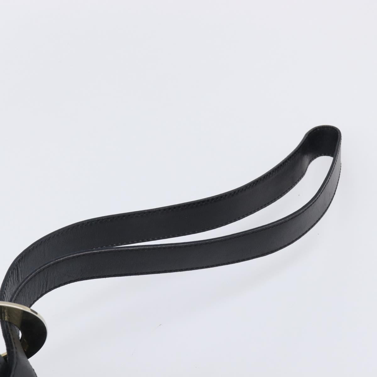 Celine Shoulder bag circle logo Leather, Black, Leather, Shoulder Bag