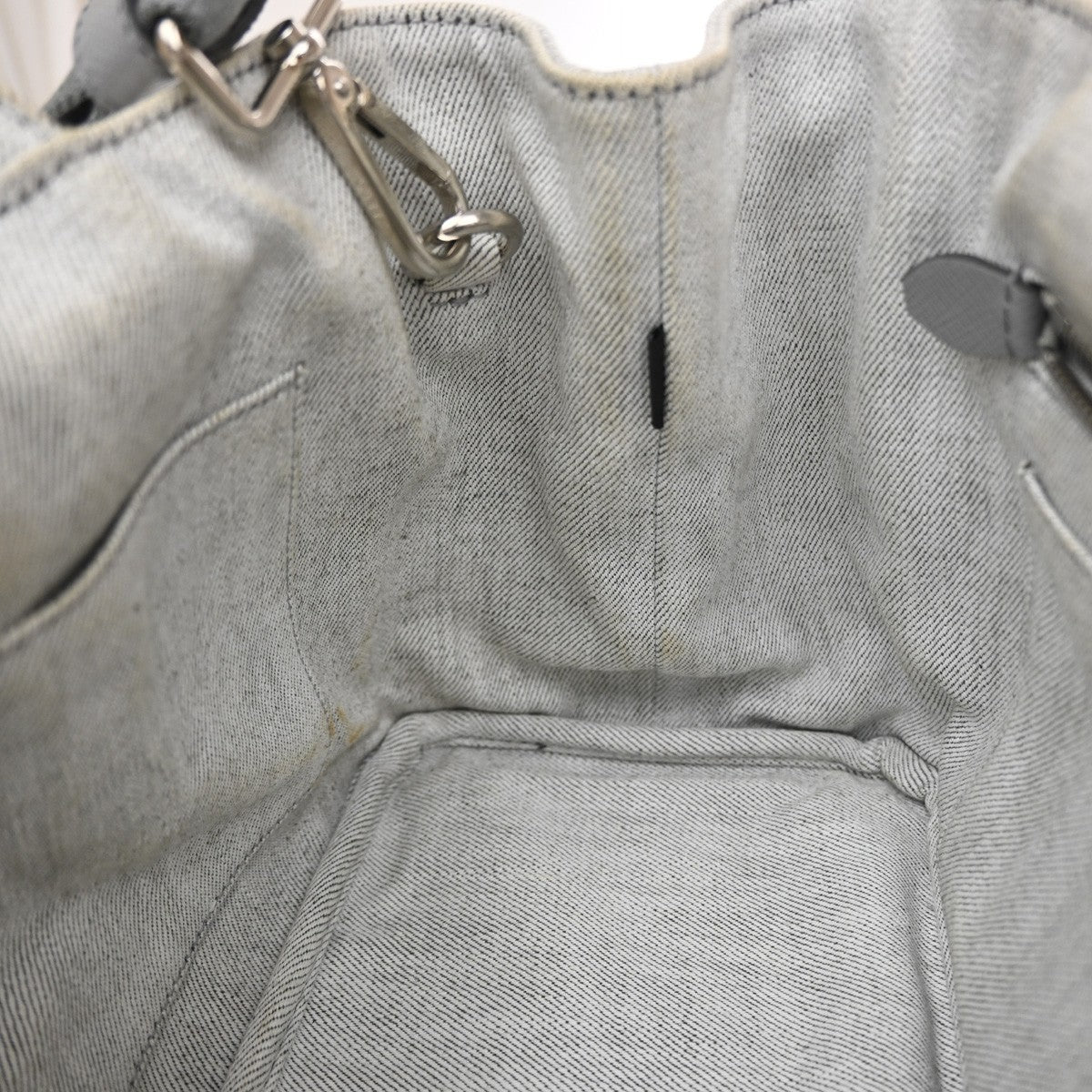 Prada Canapa Convertible Rhinestone Embellished Canvas, Gray, Canvas, Tote Bag