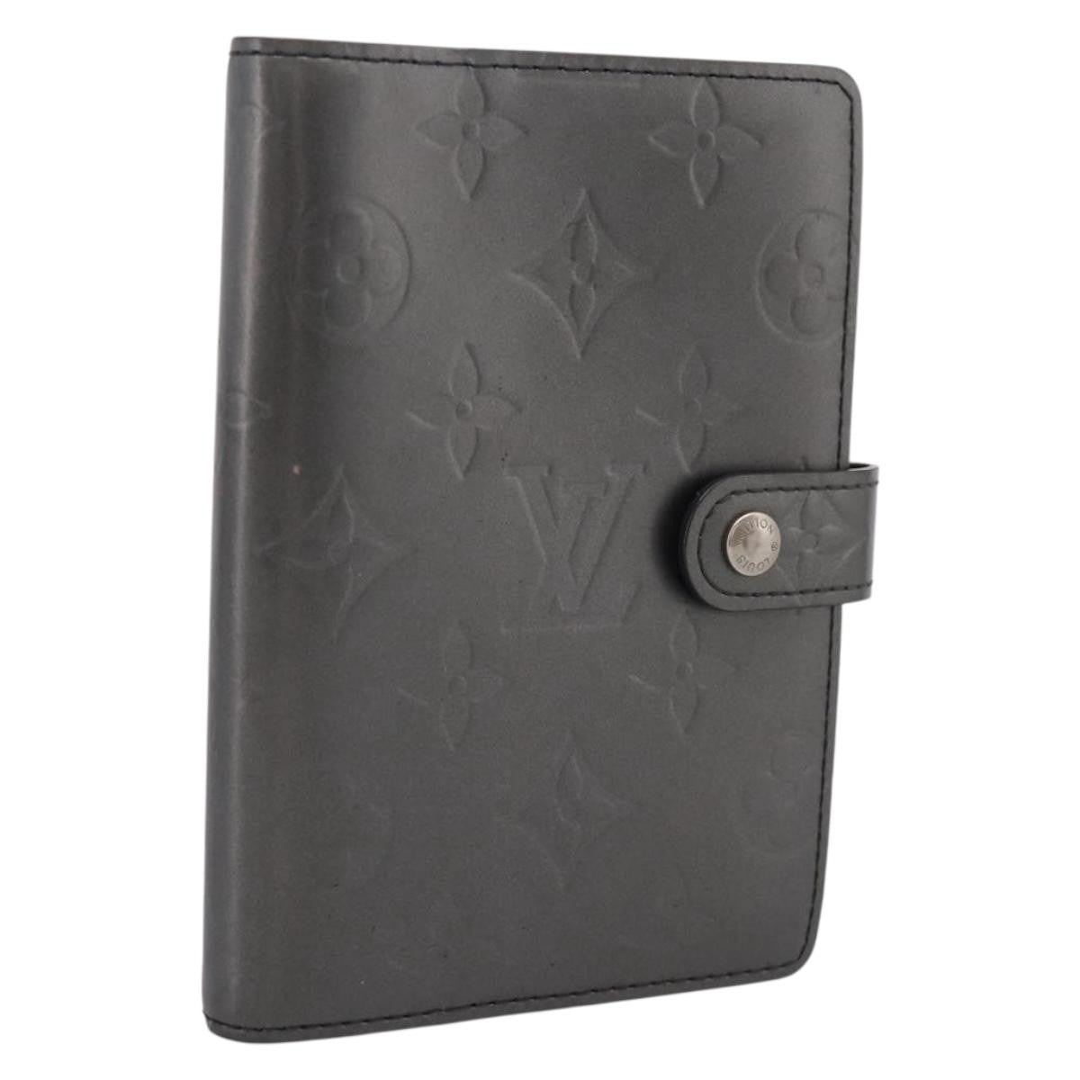 Louis Vuitton Agenda Cover Monogram Empreinte Leather, Gray, Canvas, Wallet