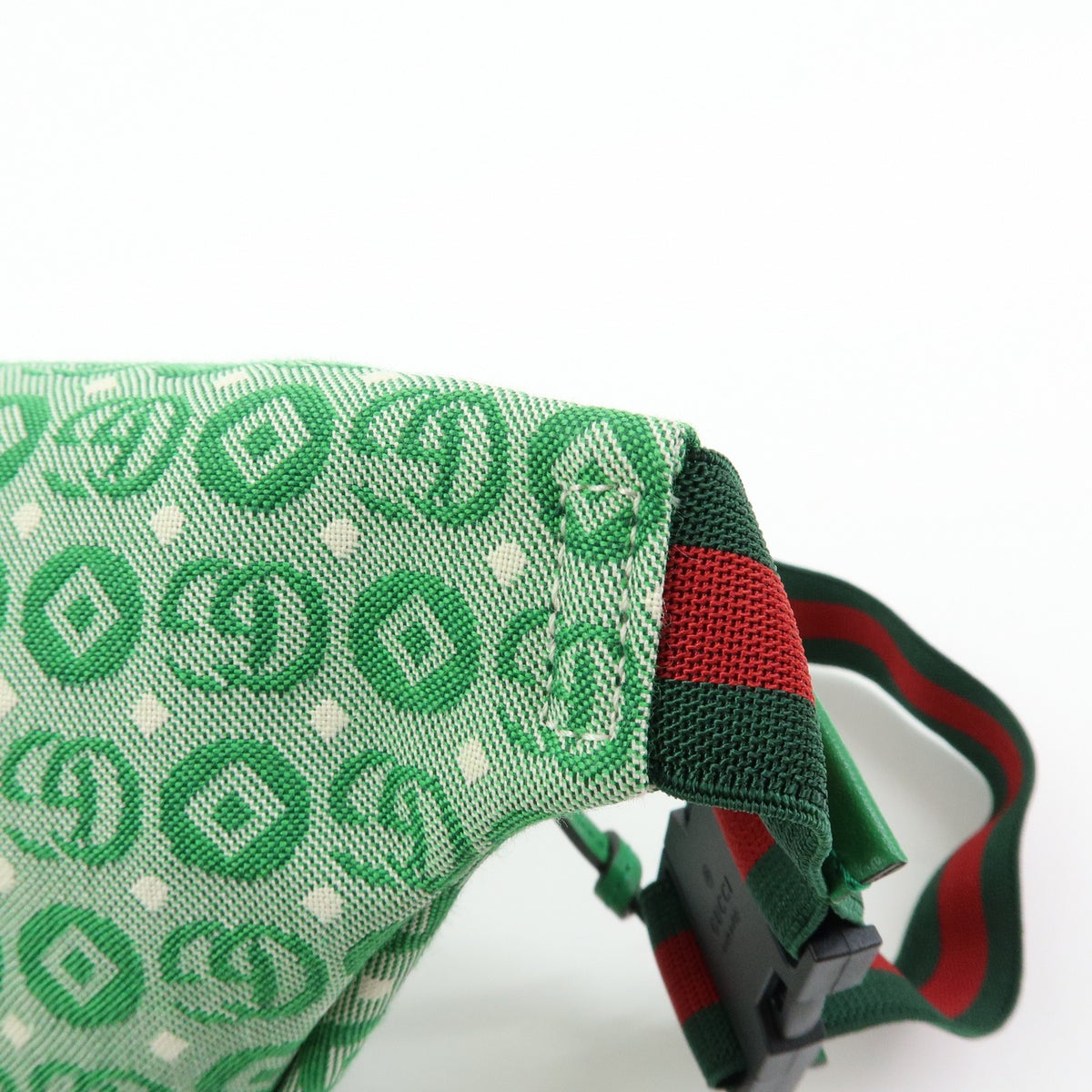 Gucci Children's Belt Printed GG Coated Canvas, Green, Canvas, Handbag