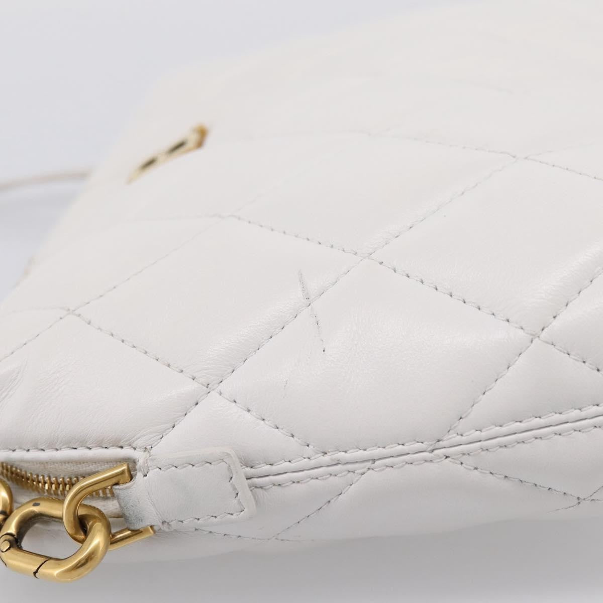 Balenciaga Touch B. Camera Quilted Leather, White, Leather, Handbag