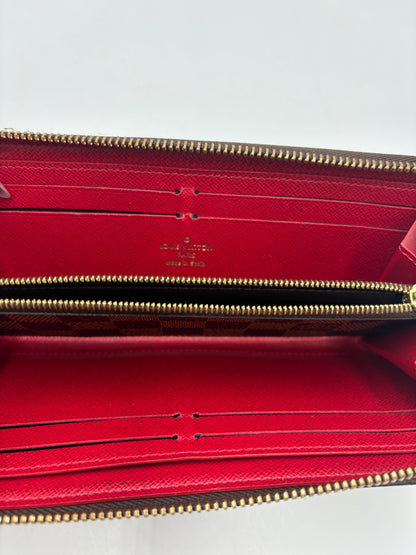 Louis Vuitton Clemence Damier Ebene, Brown, Canvas, Wallet