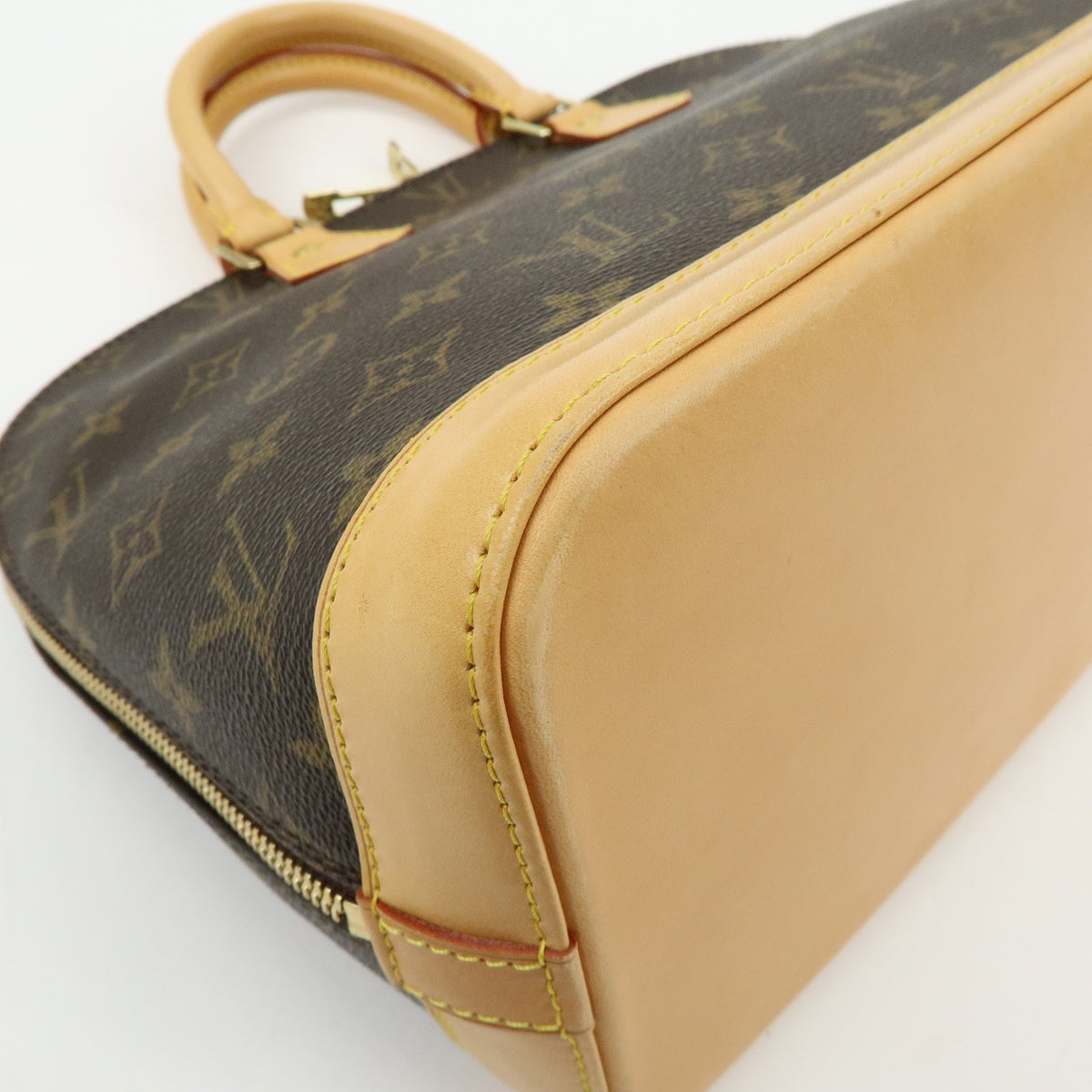 Louis Vuitton Alma Monogram Canvas, Brown, Canvas, Handbag