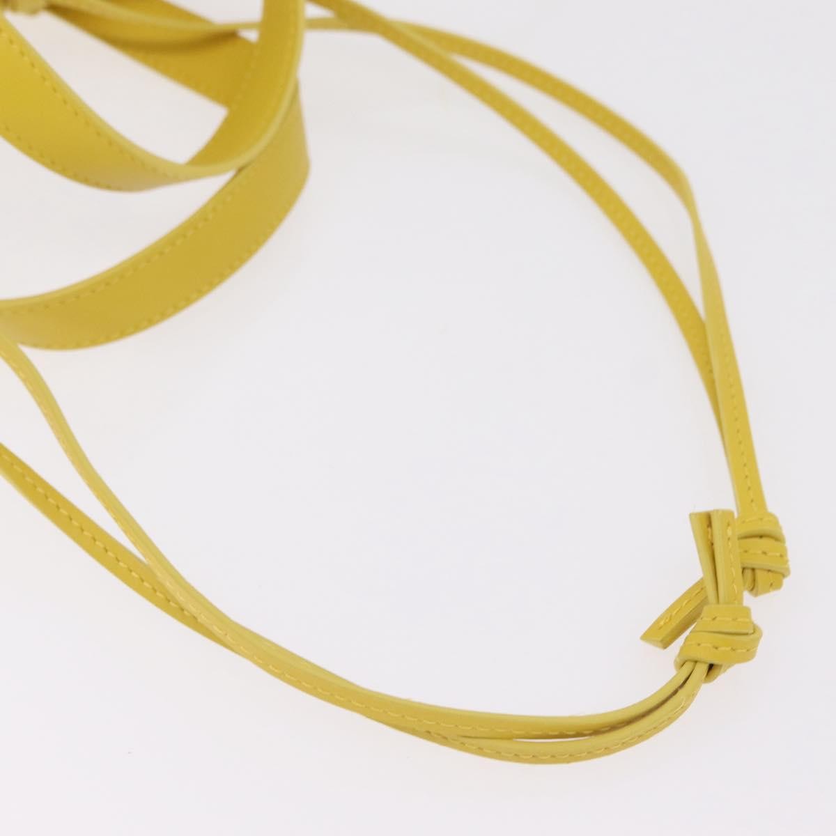 Bottega Veneta Shell Leather, Yellow, Leather, Handbag