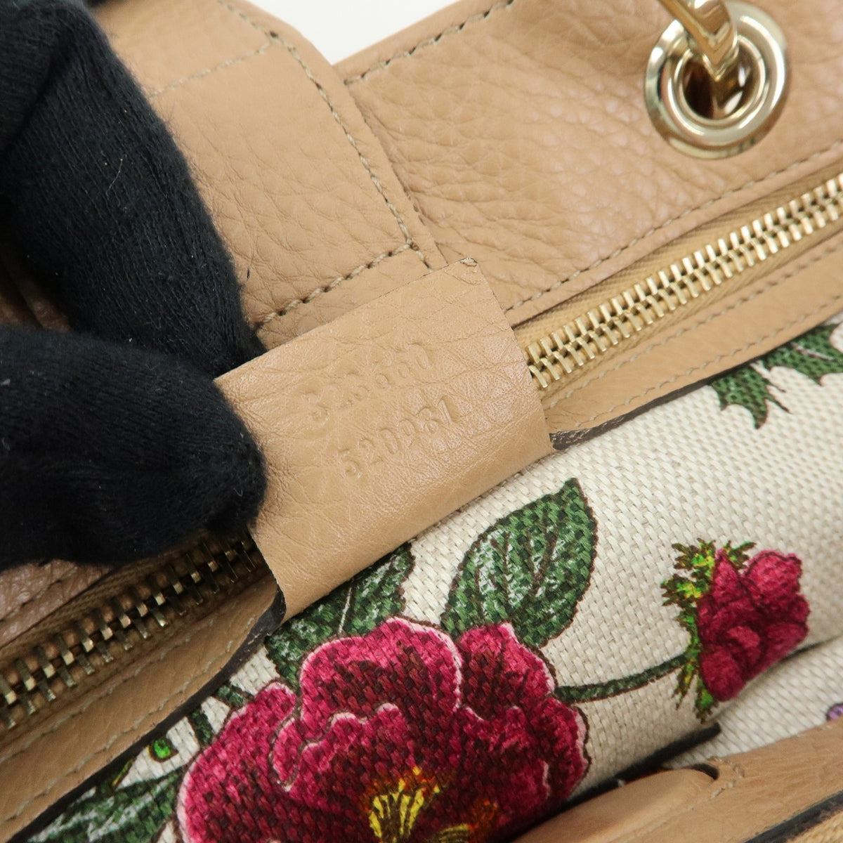 Gucci Bamboo Shopper Leather, Beige, Leather, Tote Bag