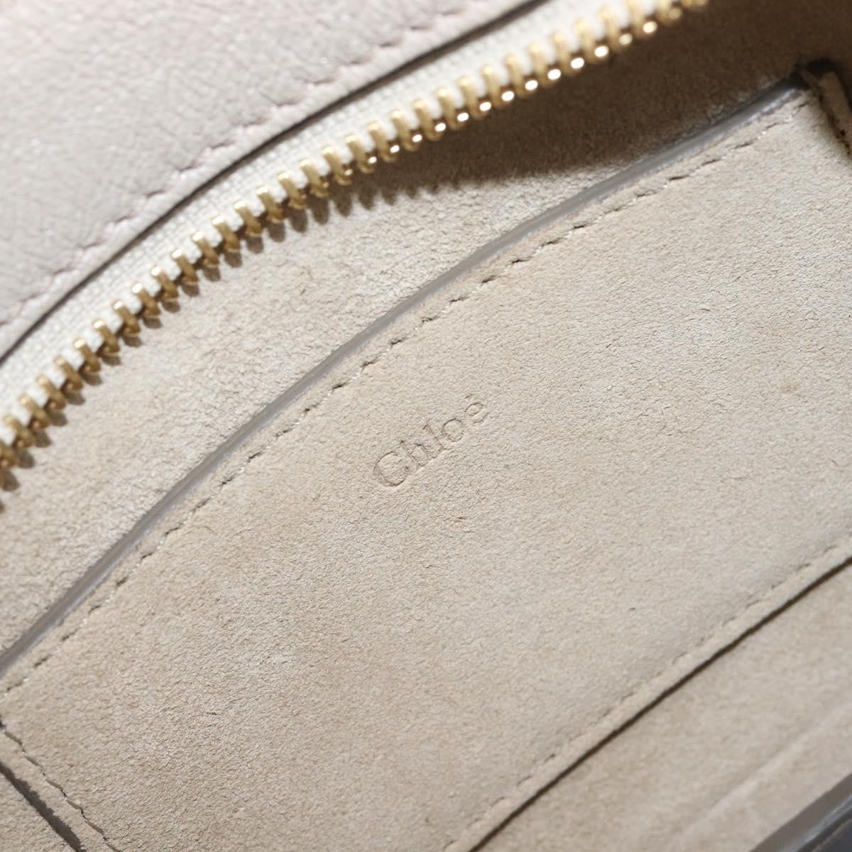 Chloe Pixie Belt Leather and Suede, Beige, Leather, Handbag