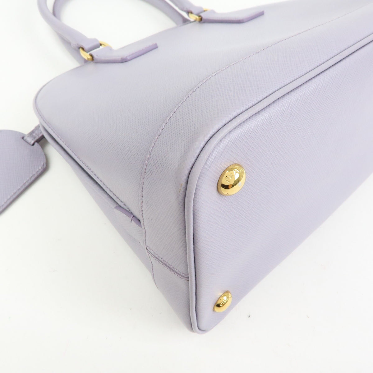 Prada Open Promenade Saffiano Leather, Purple, Leather, Handbag