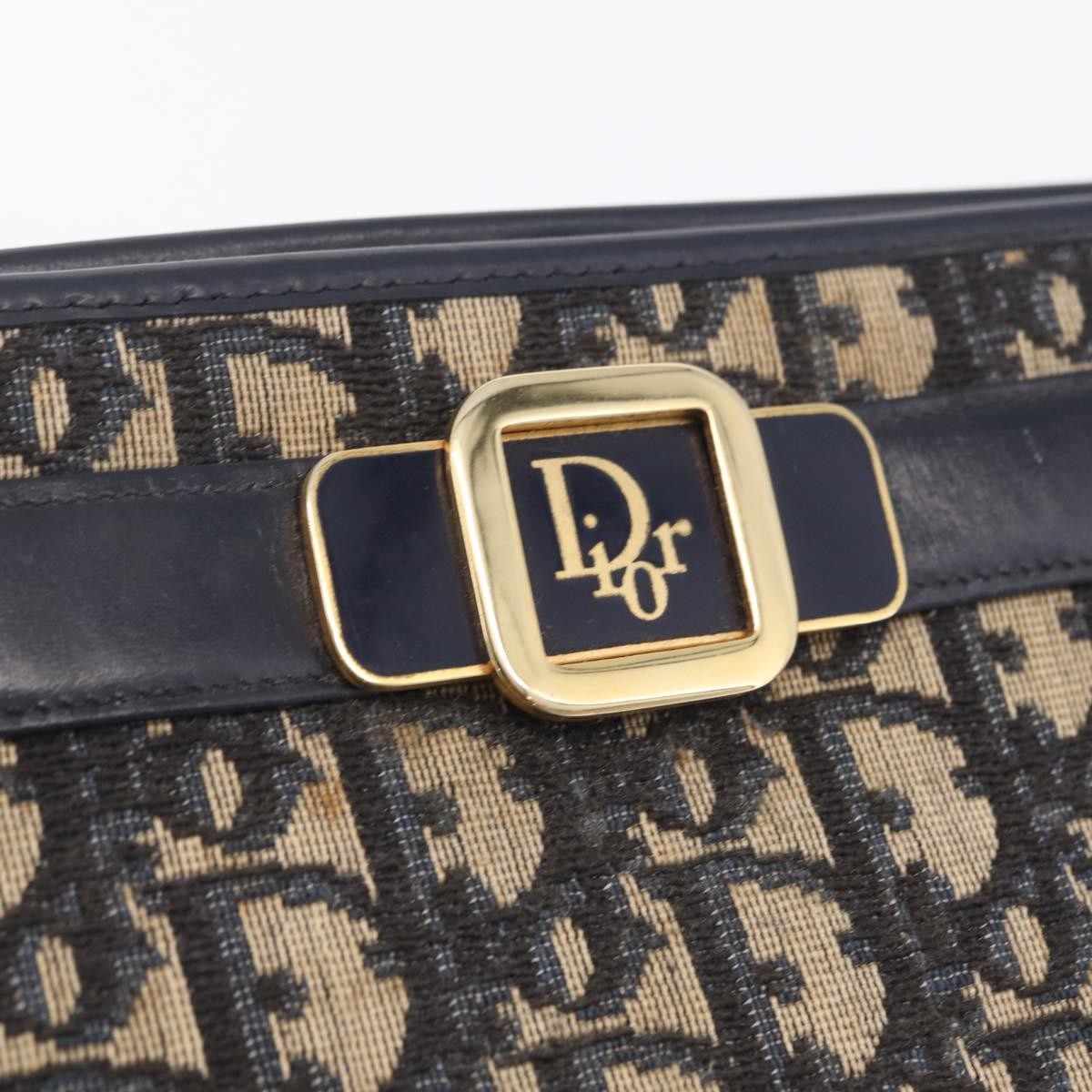 Christian Dior Trotter shoulder Canvas, Navy, Canvas, Handbag