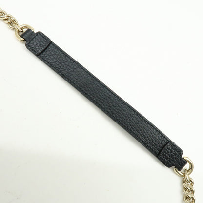Gucci Interlocking Leather, Black, Leather, Shoulder Bag