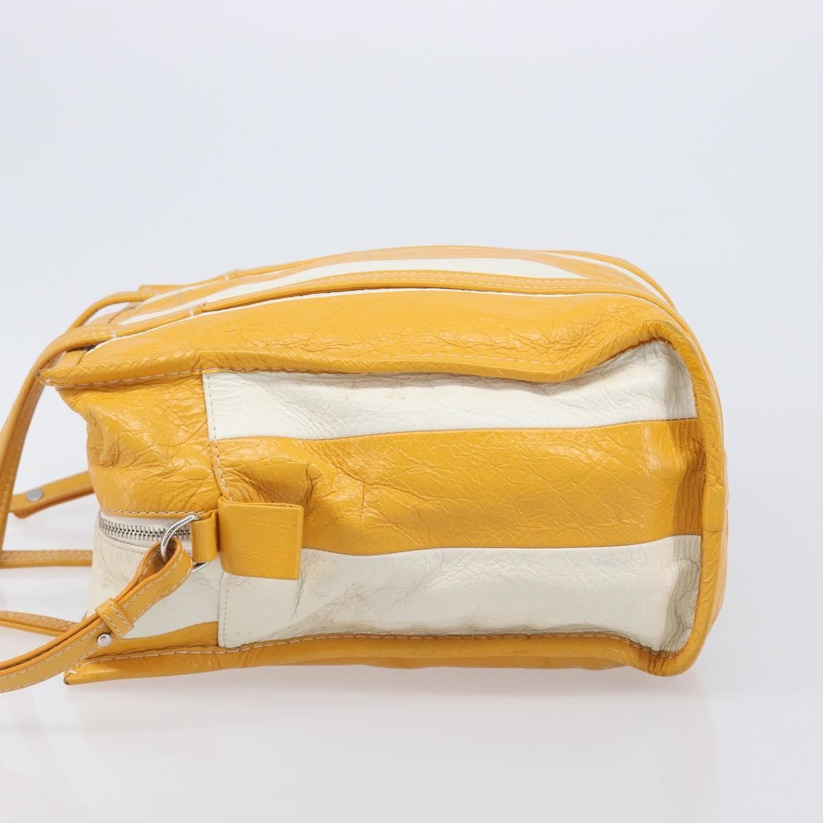 Balenciaga Bazar Leather, Yellow, Leather, Tote Bag