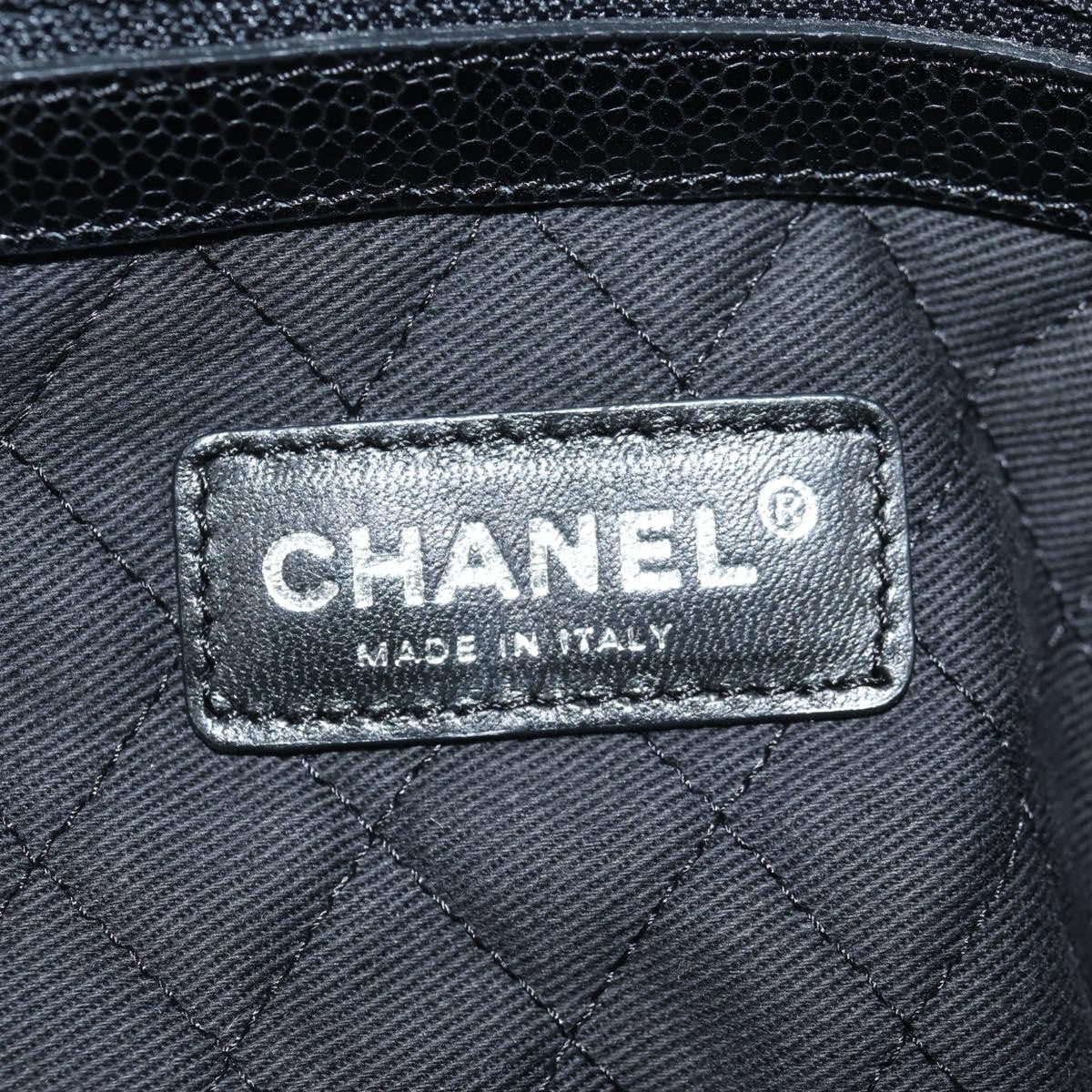 Chanel Optic Coco Bowler Printed Coated Canvas with Caviar, Black, Canvas, Handbag