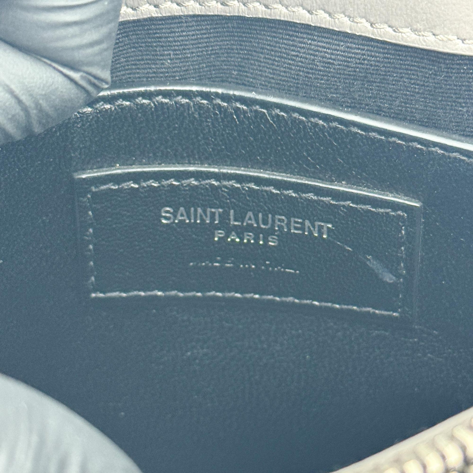 Saint Laurent LouLou Top Handle Matelasse Chevron Leather, Black, Leather, Handbag