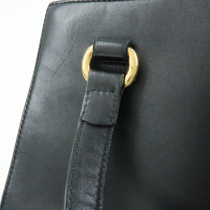 Gucci Sylvie Top Handle Leather, Black, Leather, Handbag