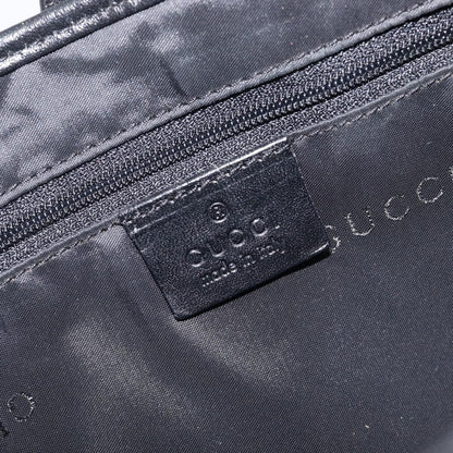 Gucci Vintage Jackie Shoulder Velvet and Leather, Black, Velvet, Handbag