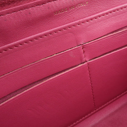 Chanel Zip Around Camellia Patent, Pink, Calfskin, Wallet