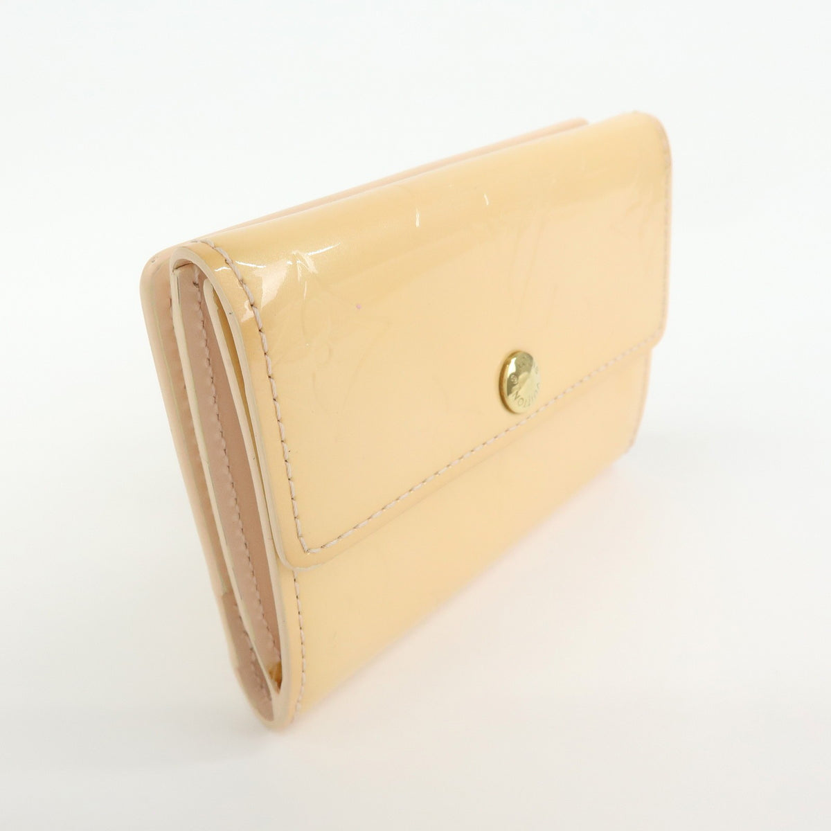 Louis Vuitton Ludlow Vernis, Beige, Patent Leather, Wallet