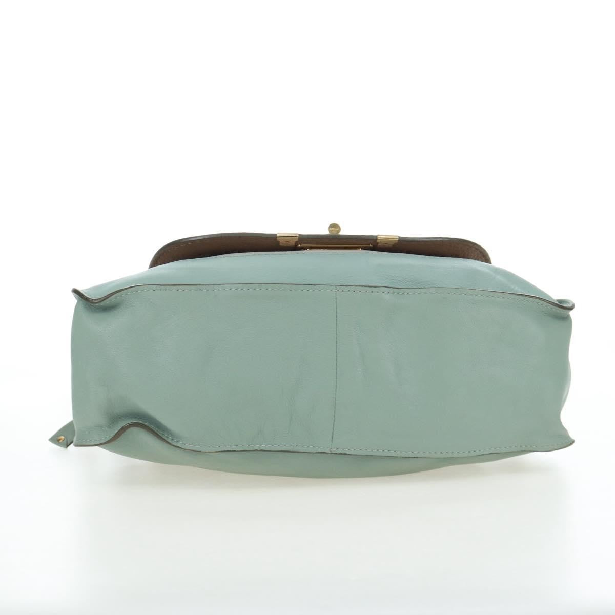 Chloe Marcie Top Handle Leather, Green, Leather, Handbag