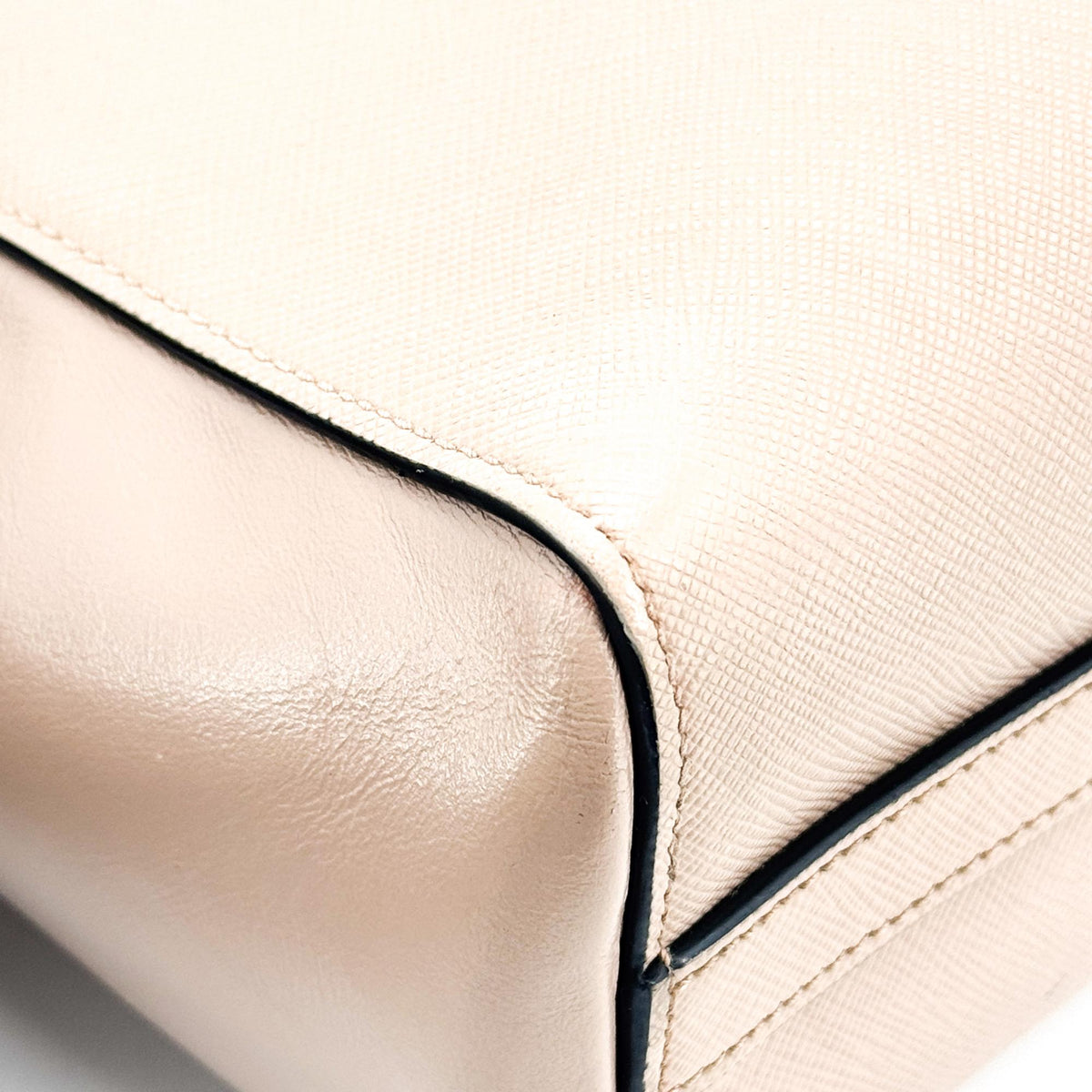 Prada Vintage Tote Leather, Beige, Leather, Tote Bag