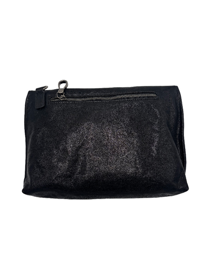 Giorgio Armani Sac bandoulière en cuir leather, BLACK, LEATHER, Shoulder bag