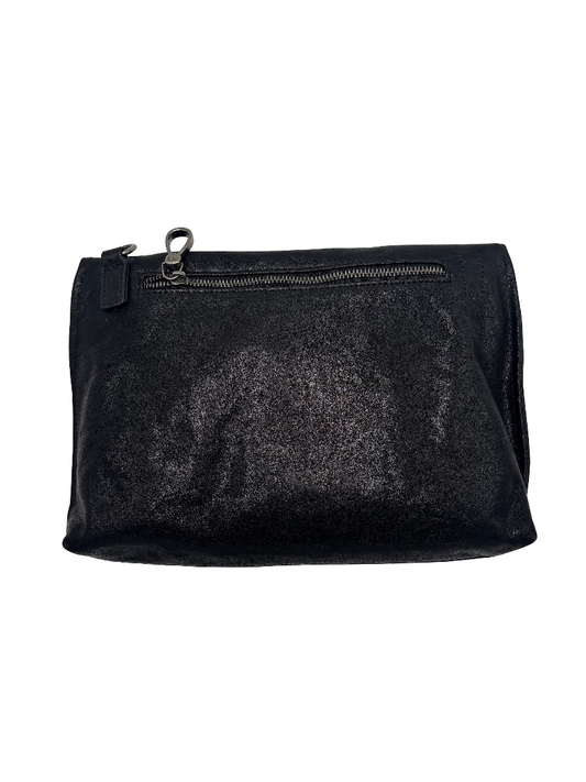 Giorgio Armani Sac bandoulière en cuir leather, BLACK, LEATHER, Shoulder bag