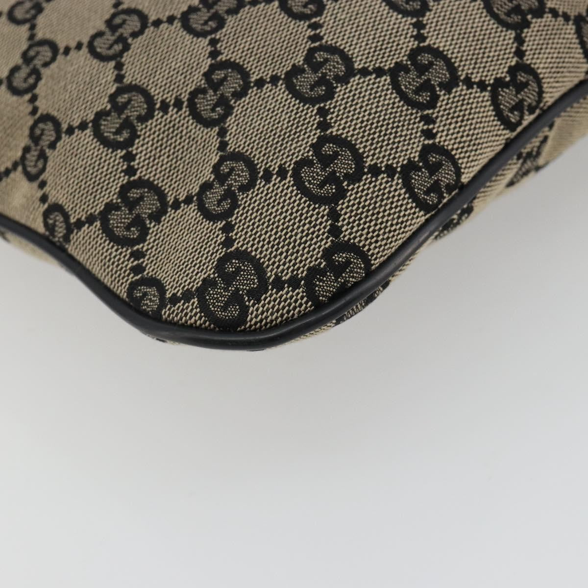 Gucci Web Strap Zip Messenger GG Canvas, Beige, Canvas, Handbag