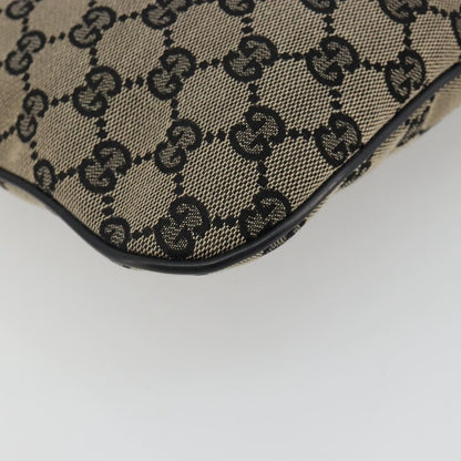Gucci Web Strap Zip Messenger GG Canvas, Beige, Canvas, Handbag