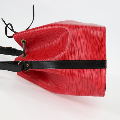 Louis Vuitton Bicolor Petit Noe Epi Leather, Red, Leather, Handbag