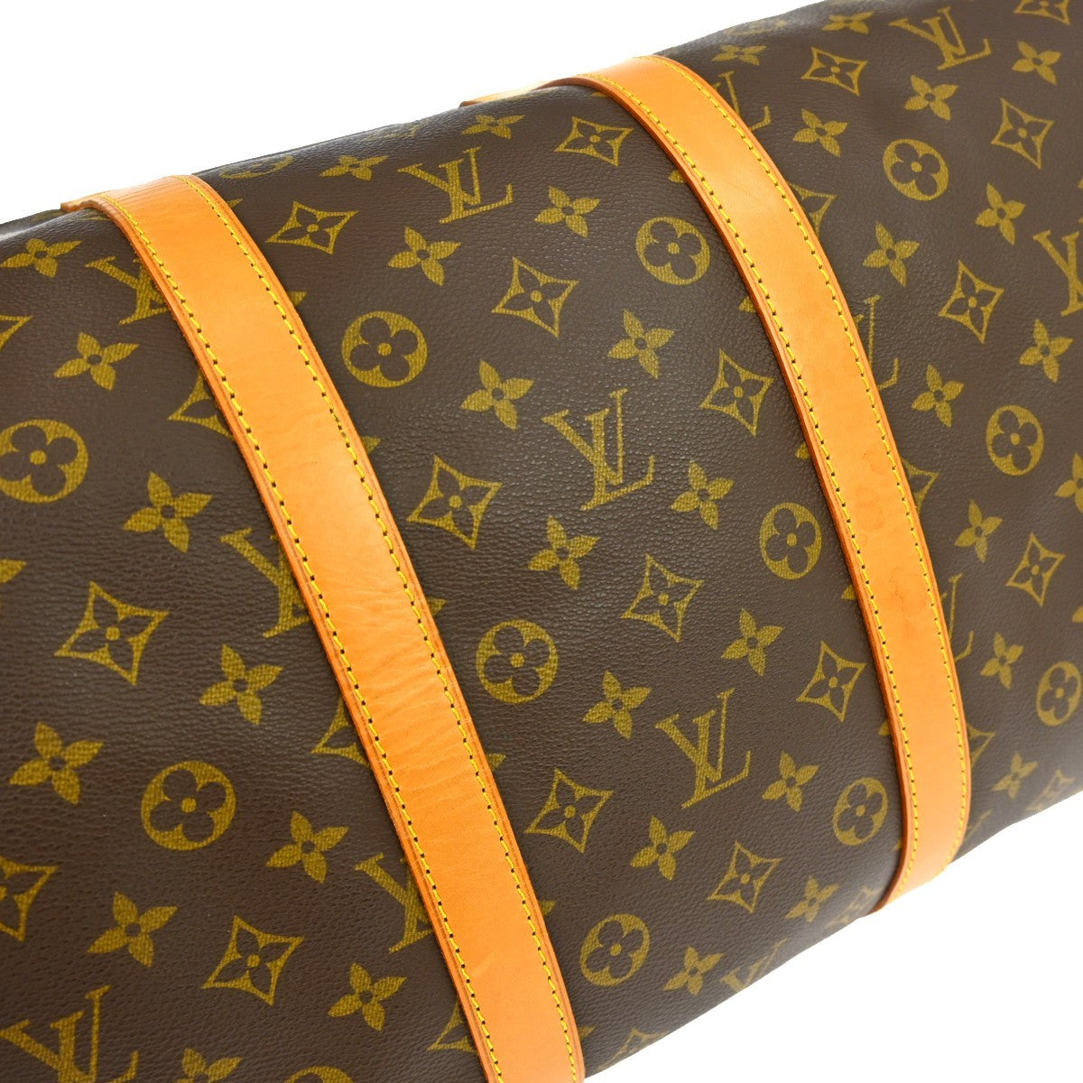 Louis Vuitton Keepall Bandoulière Monogram, Brown, Canvas, Travel Bag