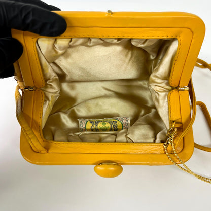 Bottega Veneta The Pouch Intrecciato Nappa, Yellow, Other, Clutch