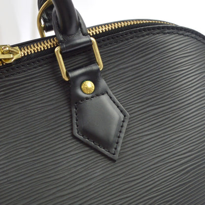Louis Vuitton Alma Epi Leather, Black, Leather, Handbag